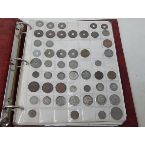 49M - Stanley Gibbons Red Coin Album Containing a Quantity of Coinage Including Silver