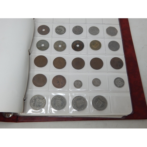 49M - Stanley Gibbons Red Coin Album Containing a Quantity of Coinage Including Silver