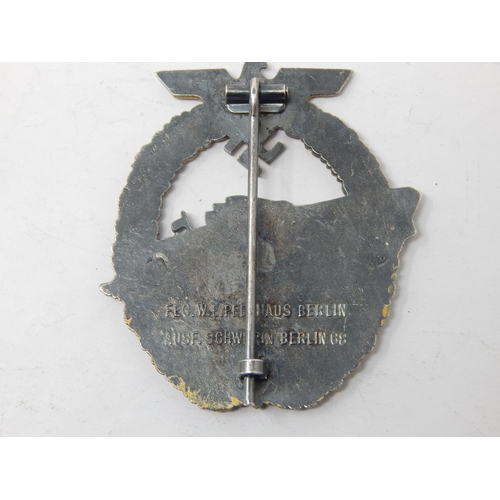 434 - WWII Kriegsmarine Boat Badge