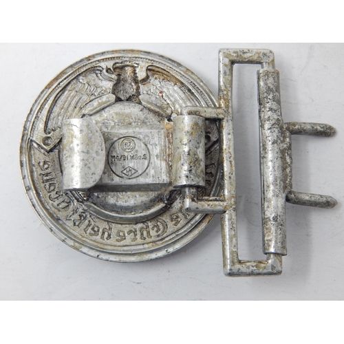 446 - WWII SS Officers Aluminium Belt Buckle