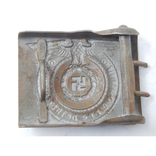 448 - WWII Waffen SS Steel Belt Buckle