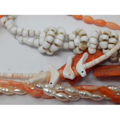 114 - A Quantity of Coral Necklaces