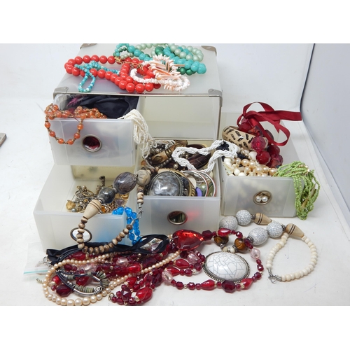 115 - A large Quantity of Vintage Costume Jewellery Including Necklaces etc (lot)