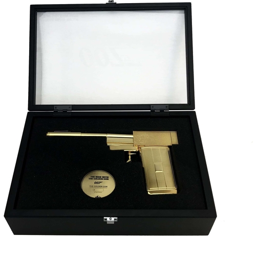 304 - JAMES BOND 007: SCARAMANGA'S 24CT GOLDEN GUN PROP REPLICA: An official numbered edition Golden Gun R...