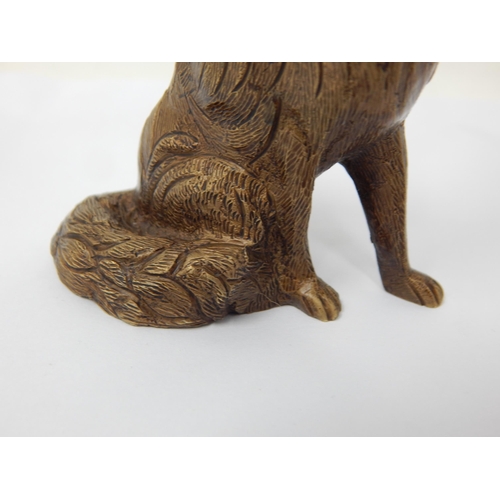 314 - Cast Bronze Wolf: Height 8.5cm