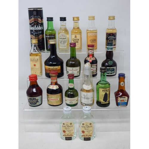 316 - A Collection of Spirit Miniatures Including Whisky, Brandy, Bacardi etc (lot)