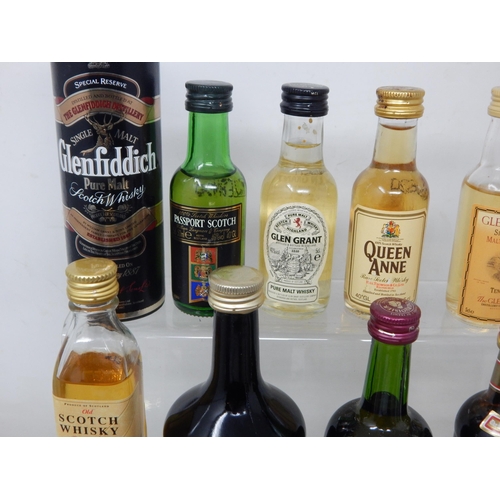 316 - A Collection of Spirit Miniatures Including Whisky, Brandy, Bacardi etc (lot)