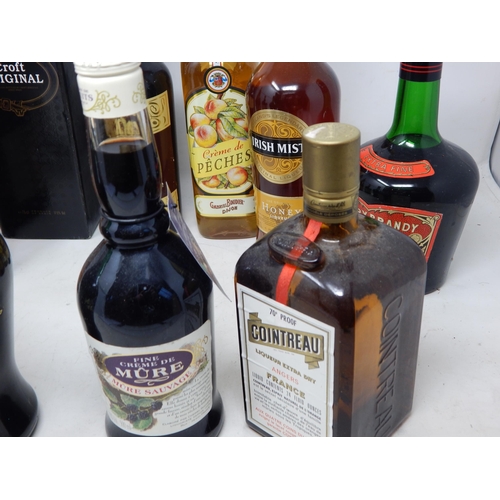 317 - A Selection of Liqueurs Including Drambuie, Cointreau, Irish Mist, Cherry Brandy etc (lot)