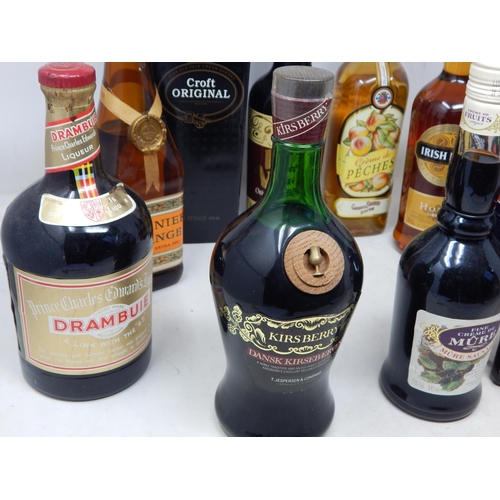 317 - A Selection of Liqueurs Including Drambuie, Cointreau, Irish Mist, Cherry Brandy etc (lot)