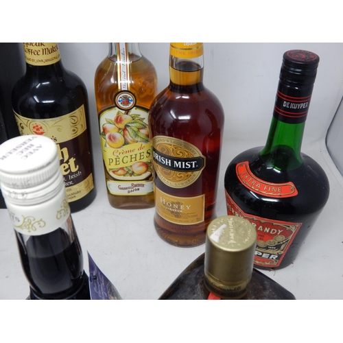 317 - A Selection of Liqueurs Including Drambuie, Cointreau, Irish Mist, Cherry Brandy etc (lot)