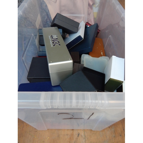 91 - Enormous tub of coin cases, boxes, slab storage box etc