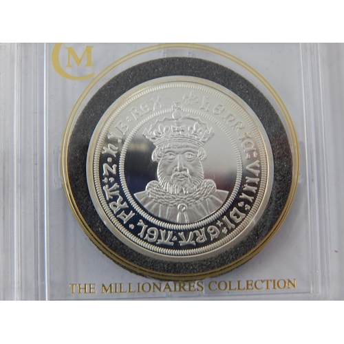 93 - The Millionaire Collection Elizabeth I Pound struck in .925 Sterling Silver, hallmarked to edge and ... 