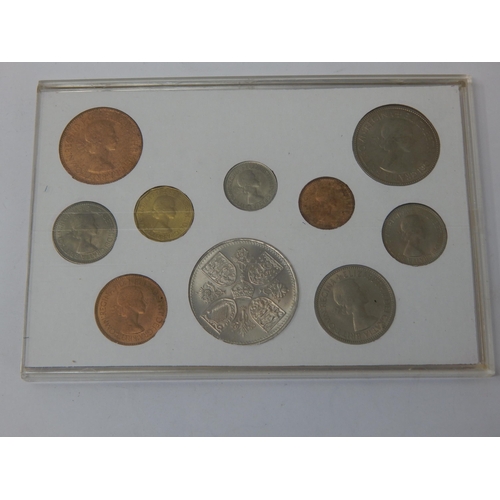 94 - Elizabeth II Coronation 10-Coin Set from Crown to Farthing dated 1953 housed in vintage Sandhill cas... 