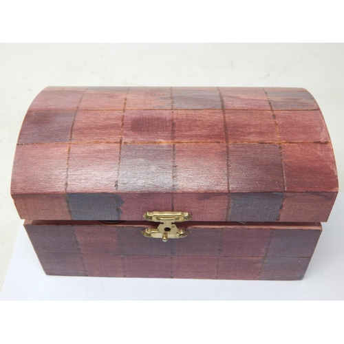 99 - A Quantity of Coins Including Silver (310g)  Contained in a Domed Top Wooden Box.