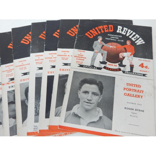 328 - Manchester United home programmes, Season 1955/56 (14)