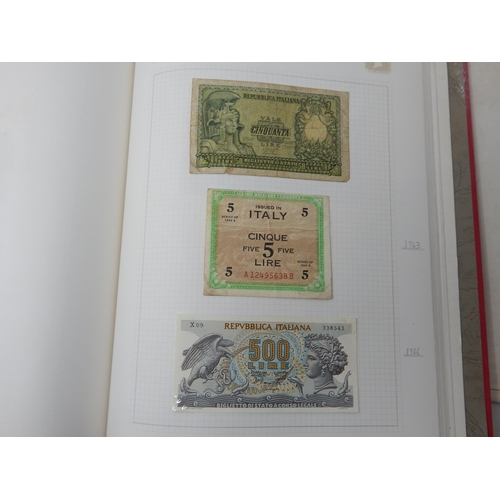 71 - Two Albums containing an Extensive & interesting collection of U.K & World Banknotes from a Private ... 