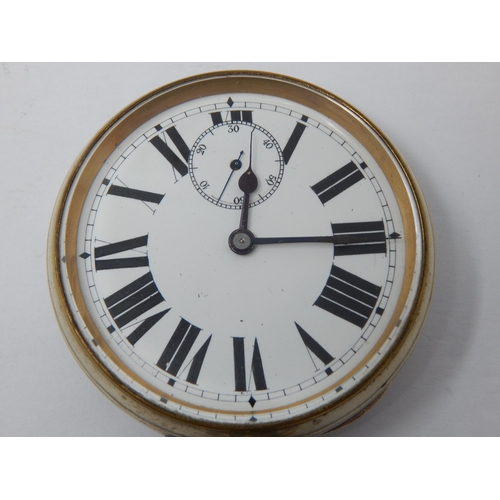 299 - Veteran Bottom Wind Car Clock with Subsidiary Seconds Dial: Ticking when catalogued