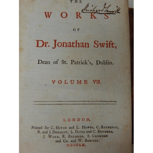 337 - The Works of Dr Jonathan Swift Published 1760: Volumes V, VI, VII together with Henry De Pomeroy by ... 