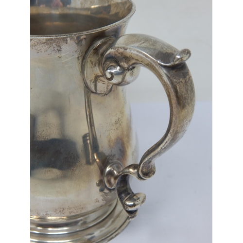 125 - Silver Pint Tankard of Baluster Form with Scroll Handle: Hallmarked London 2002 by Goldsmiths & Silv... 