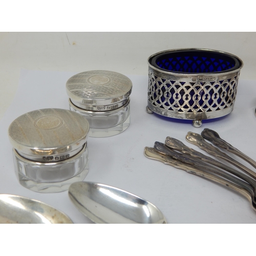 129 - A Quantity of Hallmarked Silver to Include: A Pair of Georgian Scottish Silver Spoons, Further Spoon... 