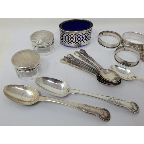 129 - A Quantity of Hallmarked Silver to Include: A Pair of Georgian Scottish Silver Spoons, Further Spoon... 