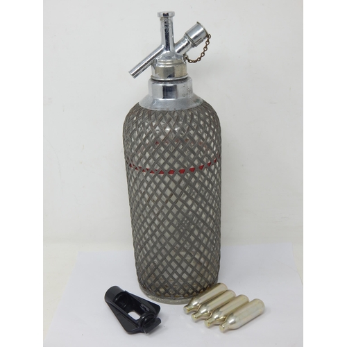 338 - Vintage Sparklets Ltd, London Soda Syphon with Soda Chargers