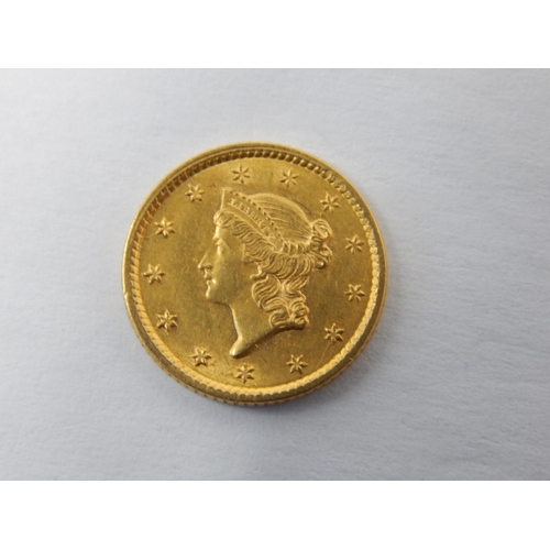 74 - 1852 USA Gold One Dollar