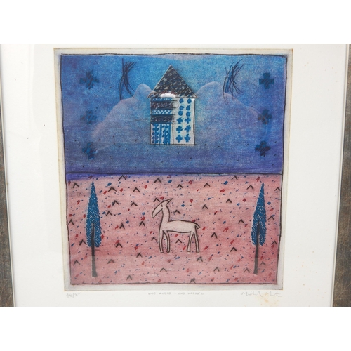 345 - One Horse-One Vessel Ltd Edn 48/75: Signed by the Artist: Measuring 21cm x 20cm: Framed & Glazed