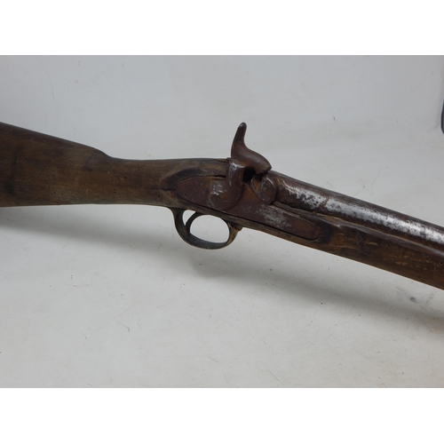 408 - 19th Century Pin Fire Rifle in Need of some TLC: Length 138cm