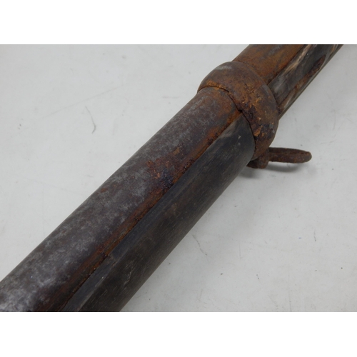 408 - 19th Century Pin Fire Rifle in Need of some TLC: Length 138cm