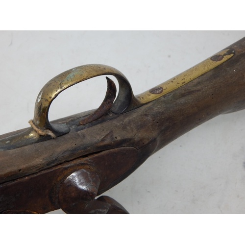 408 - 19th Century Pin Fire Rifle in Need of some TLC: Length 138cm