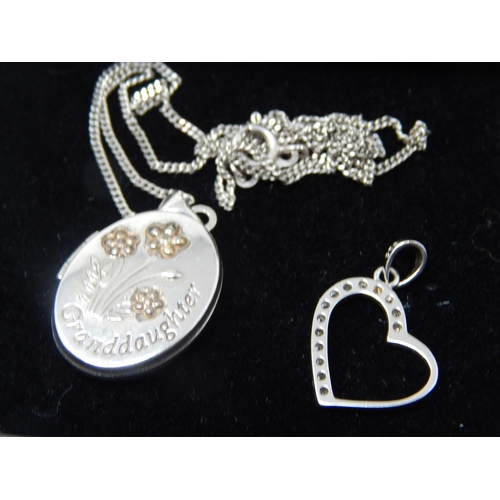 144 - A Small Quantity of Silver Jewellery Including a Bvlgari Bracelet, Heavy Silver Chain, Locket Neckla... 