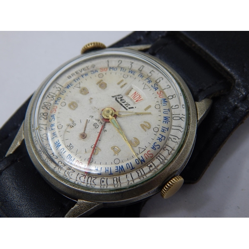 282 - Vintage Rozi Wristwatch. The Dial with outer day & date markers, month aperture window & subsidiary ... 