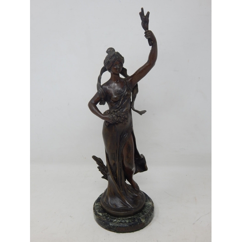 349 - Bronze Figure on Marble Base 