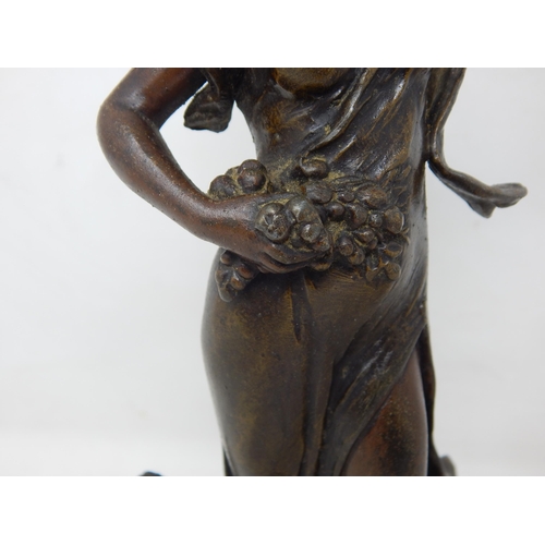 349 - Bronze Figure on Marble Base 