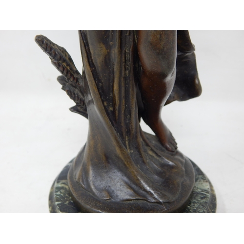 349 - Bronze Figure on Marble Base 