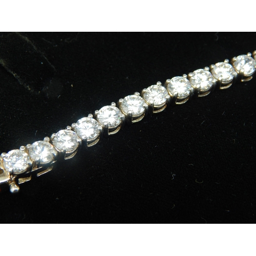 194 - Hallmarked Silver Tennis Bracelet, Sheffield 2001: Length 18cm