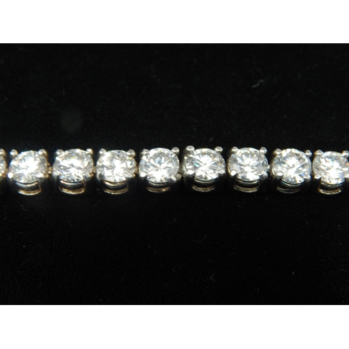 194 - Hallmarked Silver Tennis Bracelet, Sheffield 2001: Length 18cm