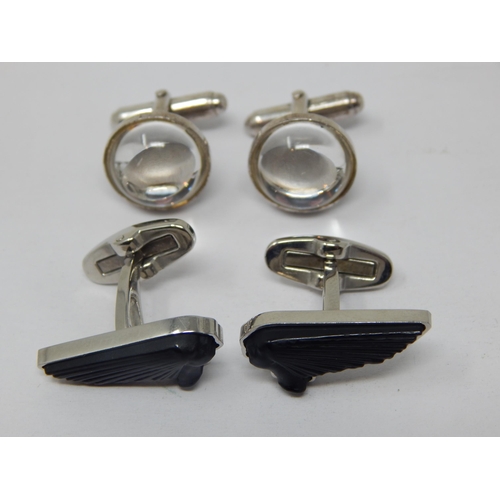 175 - 2 x Pairs of Lalique Bar Back Cufflinks