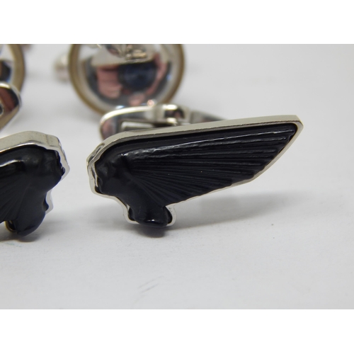 175 - 2 x Pairs of Lalique Bar Back Cufflinks