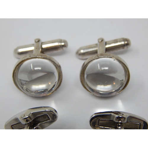 175 - 2 x Pairs of Lalique Bar Back Cufflinks