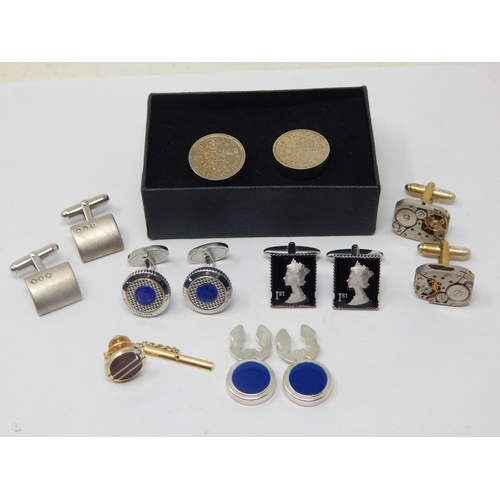 177 - A Quantity of Gentleman's Cufflinks Including Silver Examples