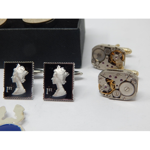 177 - A Quantity of Gentleman's Cufflinks Including Silver Examples