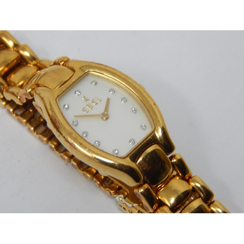 286 - An Ebel Beluga 18ct gold and diamond ladies wristwatch, serial no. 50229, the tonneau shaped case en... 