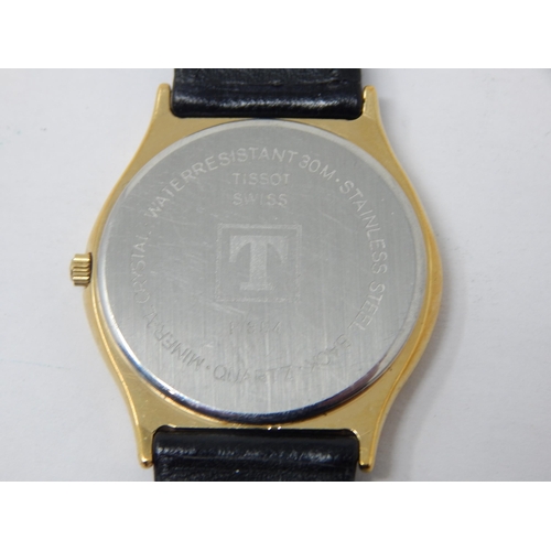 288 - Tissot Stylist Swiss made wristwatch with date aperture on original leather strap