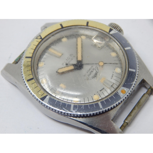 289 - Vintage Gentleman's Flica Super Squale Swiss Wristwatch with date aperture & sweep seconds hand