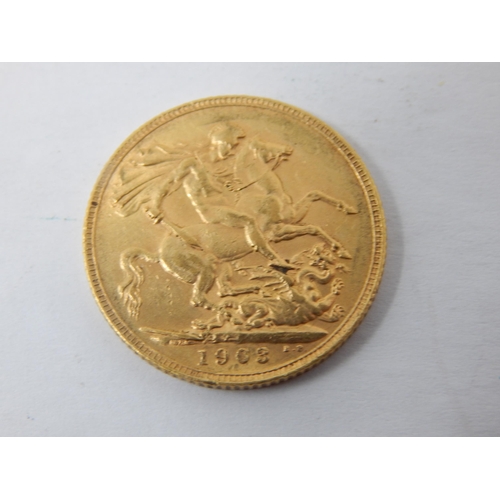 KEVII Full Gold Sovereign 1903