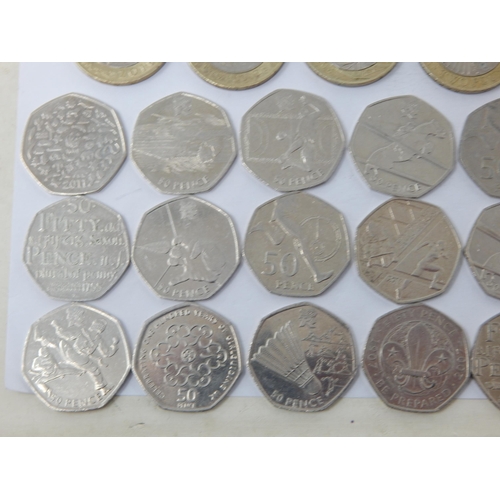 83 - A Large Quantity of Commemorative £2, £1 & 50p Coins: Face Value £84.50