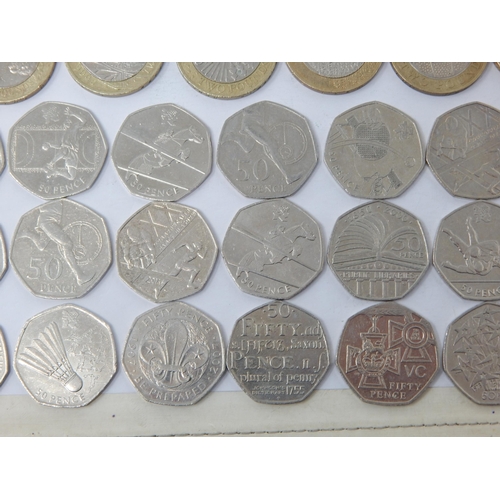 83 - A Large Quantity of Commemorative £2, £1 & 50p Coins: Face Value £84.50