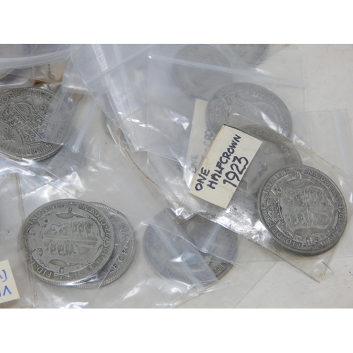 84 - Quantity of QV & Later Silver Coins (approx 360g) together with a bag of further UK coinage